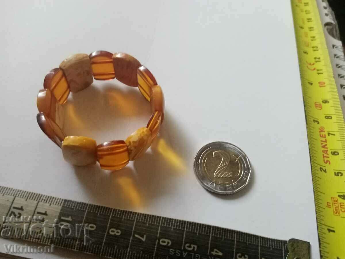 Bracelet natural amber and royal - 5