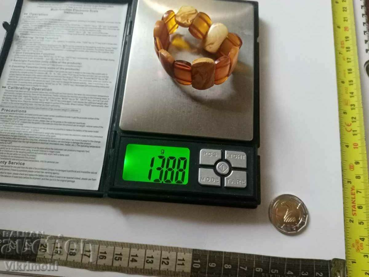 Bracelet natural amber and royal - 7