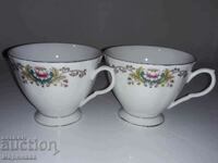 2 ЧАШИ. ЛЕК ПОРЦЕЛАН. ПОЗЛАТА. КИТАЙ