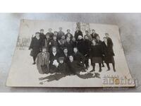 Φωτογραφία Πολωνός τρομπετίστας νεαρά κορίτσια στο χιόνι 1928