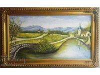 HOT AUCTION Large oil painting 128x77 cm