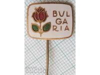 16010 Badge - Bulgaria rose - bronze enamel
