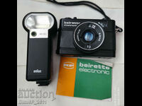 Камера Beirette Electronic със светкавица Braun 260 MC