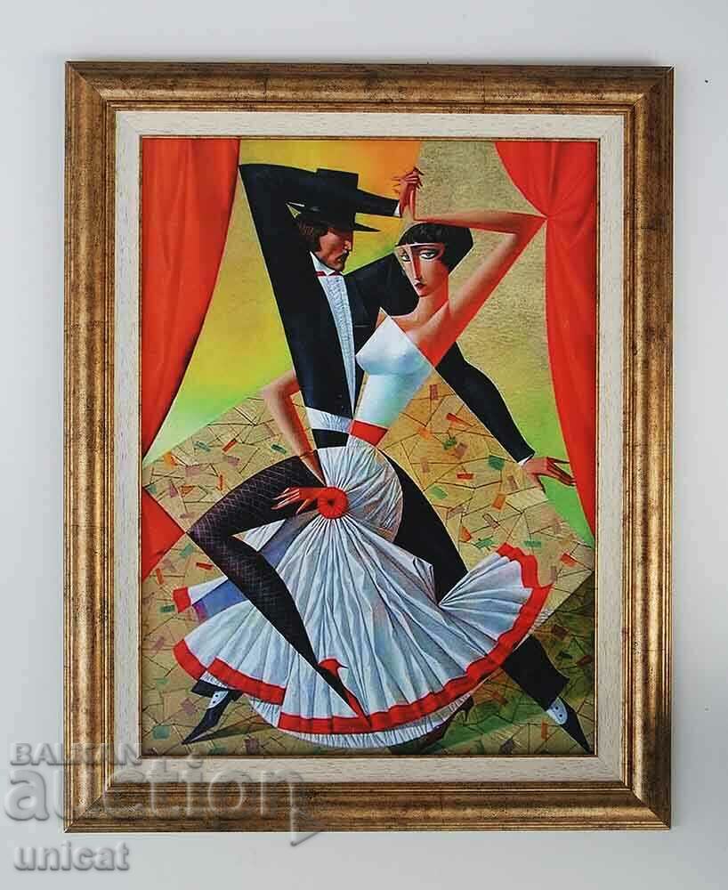 Tango, pictură în stil cubism, modernism