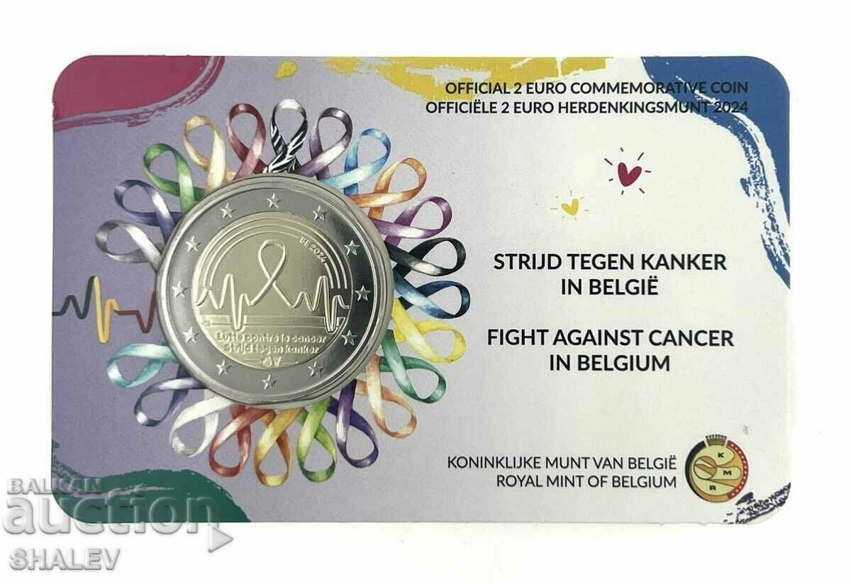 2 euro 2024 Belgia (Belgia „Lupta împotriva cancerului”) - Unc (2 euro)