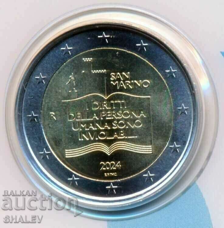 Licitație 2 Euro 2024 San Marino /San Marino „Declarație de 50 de ani” - (2 euro)