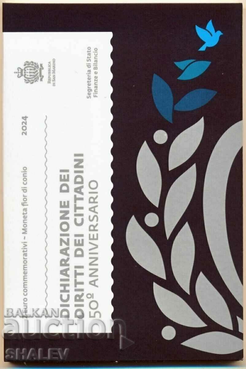 2 Euro 2024 San Marino /San Marino "50 years declaration" - (2 euros) - 5