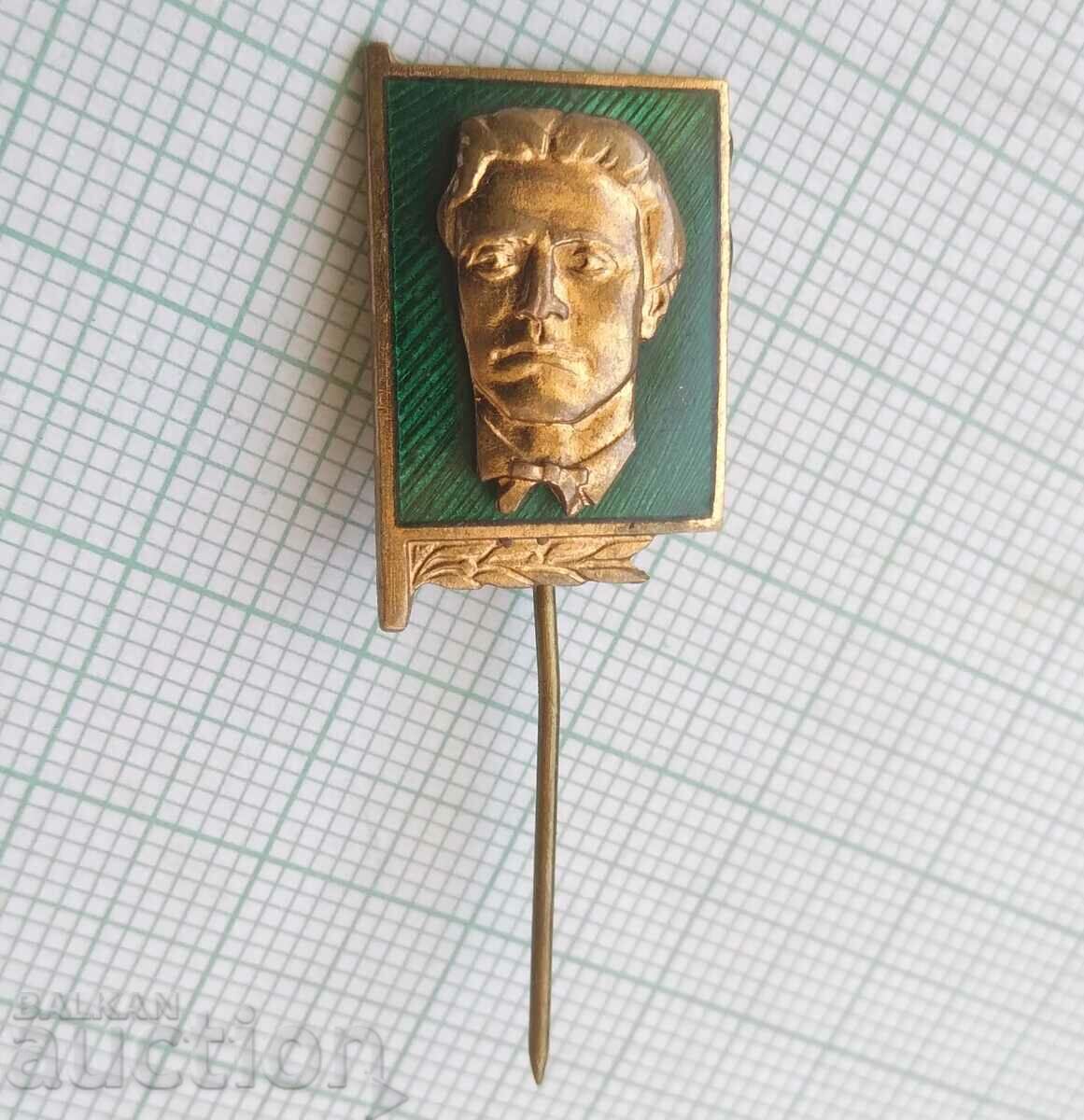 16026 Badge - Vasil Levski - bronze enamel with price 5.00 BGN | € 2.56 16026 Badge - Vasil Levski - bronze enamel with price 5.00 BGN | € 2.56