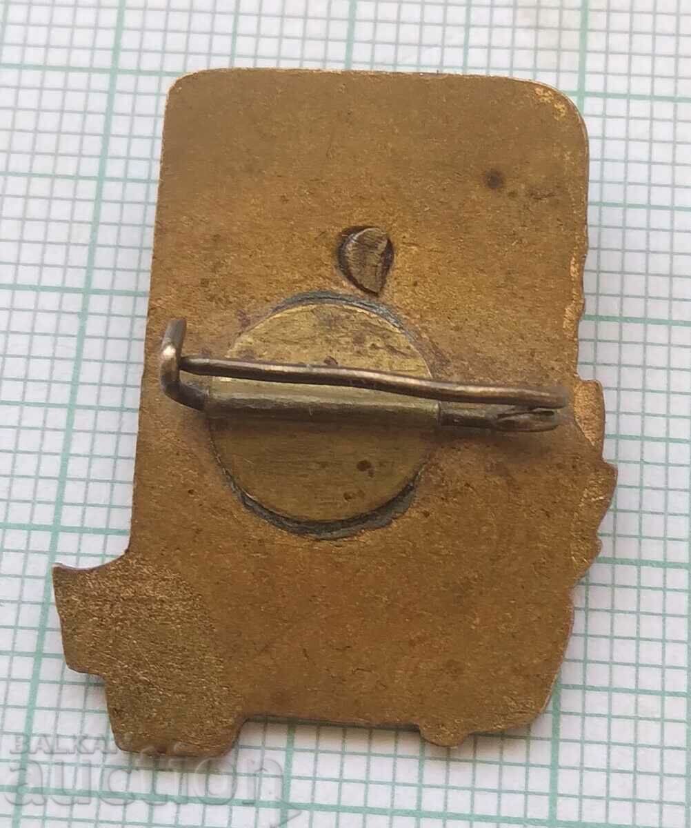 Auction  16028 Badge - DKMS Komsomol Hristo Botev - bronze enamel