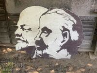 Big Social Dashboard Agitation Propaganda Lenin and Dimitrov