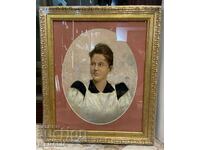 Haralampi Iliev-"Portrait"-oil paints-signed-framed