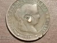 1868 5 centimos OM