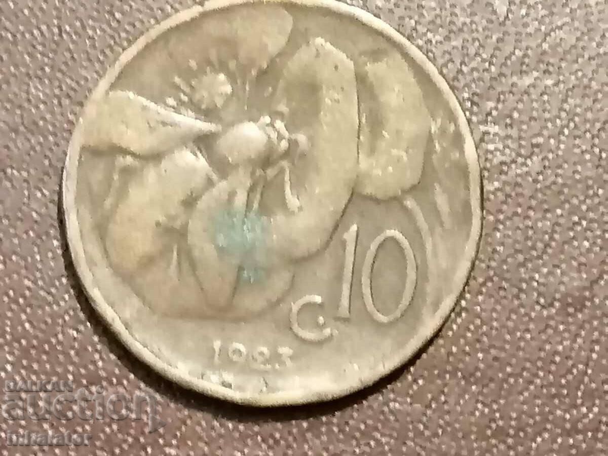Bee 1923 an 10 centesimi