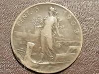 1909 5 centesims
