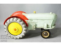 Old Russian Metal toy tractor model on batteries