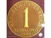 1 Shilling 1991 Austria UNC PROOF