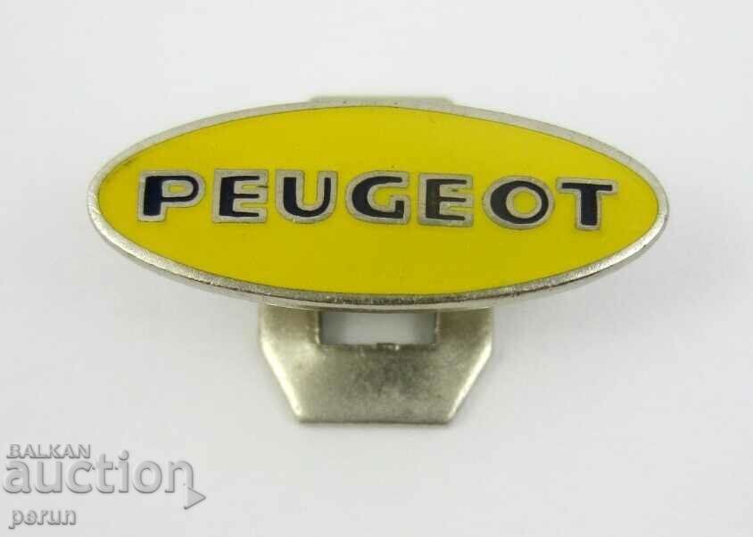 ПЕЖО-PEUGEOT-Рекламна значка-Бутонела-Автомобил-Рядък знак
