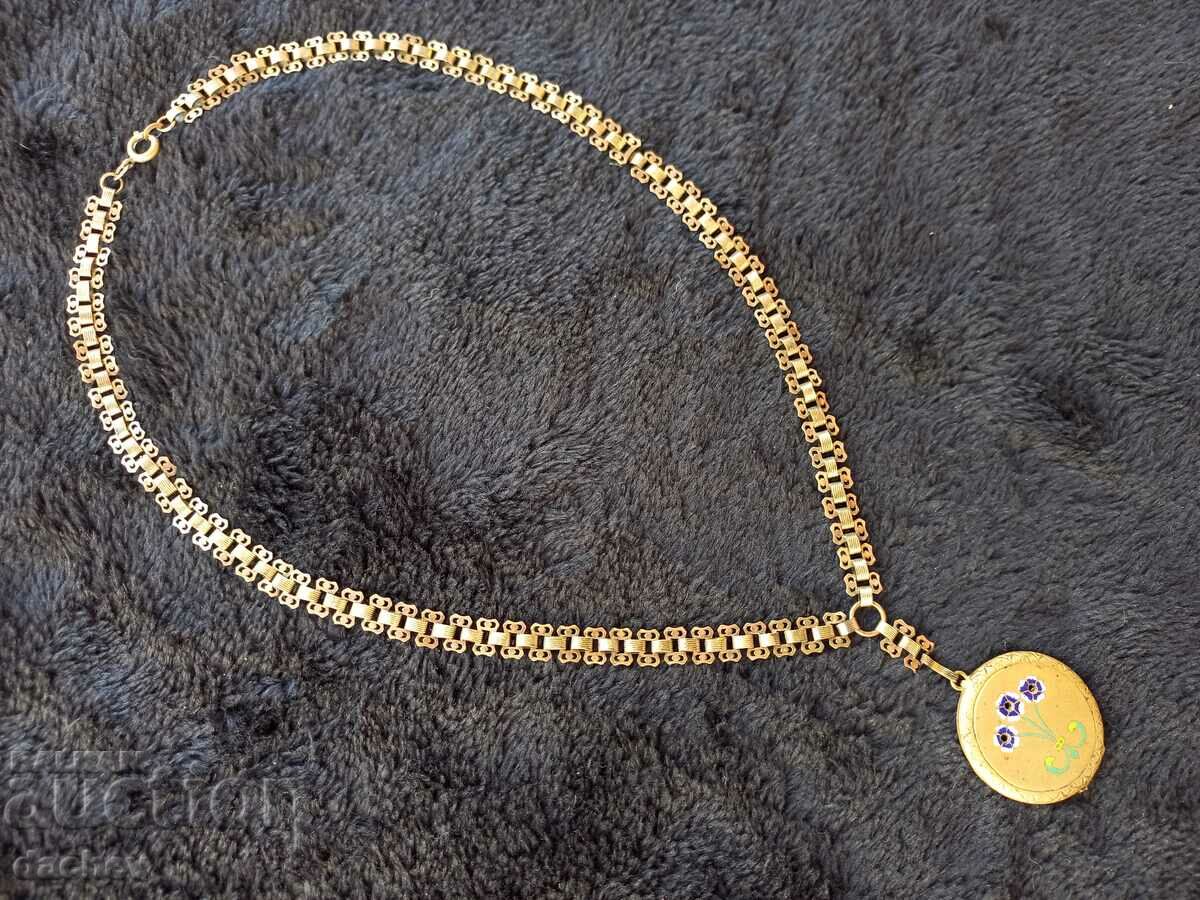 Gold-plated cord for 2 photos folk necklace jewelry costumes TOP! with price 110.00 BGN | € 56.24 Gold-plated cord for 2 photos folk necklace jewelry costumes TOP! with price 110.00 BGN | € 56.24