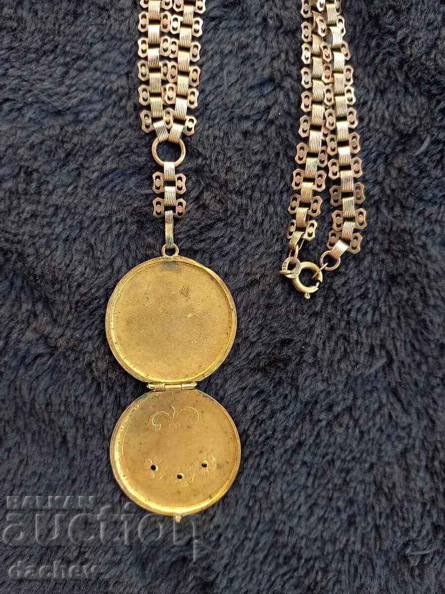 Gold-plated cord for 2 photos folk necklace jewelry costumes TOP! - 6 Gold-plated cord for 2 photos folk necklace jewelry costumes TOP! - 6