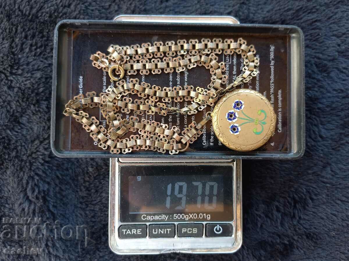 Gold-plated cord for 2 photos folk necklace jewelry costumes TOP! - 7 Gold-plated cord for 2 photos folk necklace jewelry costumes TOP! - 7