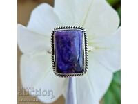 4922 Silver ring with Charoite