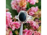 2931 Silver ring with black onyx