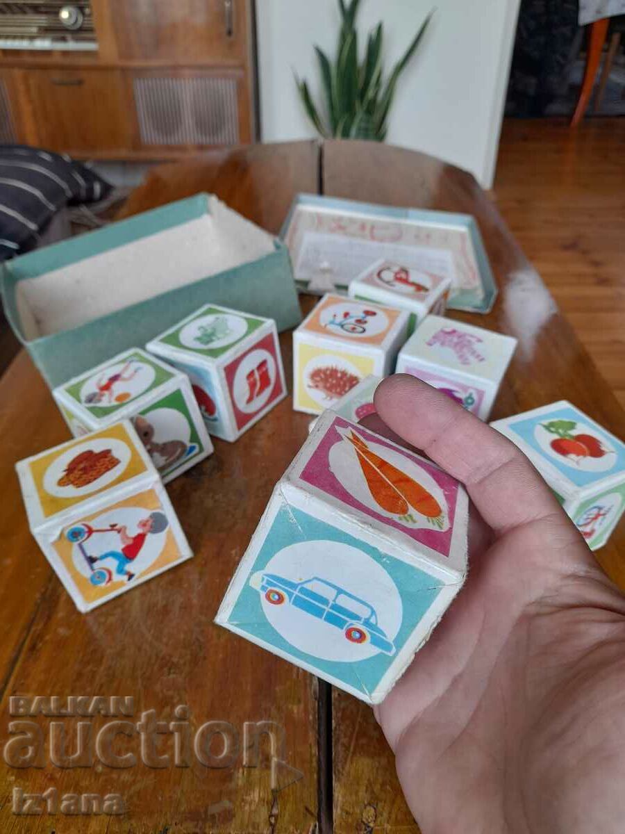 Delivery of An old children's game with cubes Delivery of An old children's game with cubes