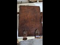 Old military leather bag