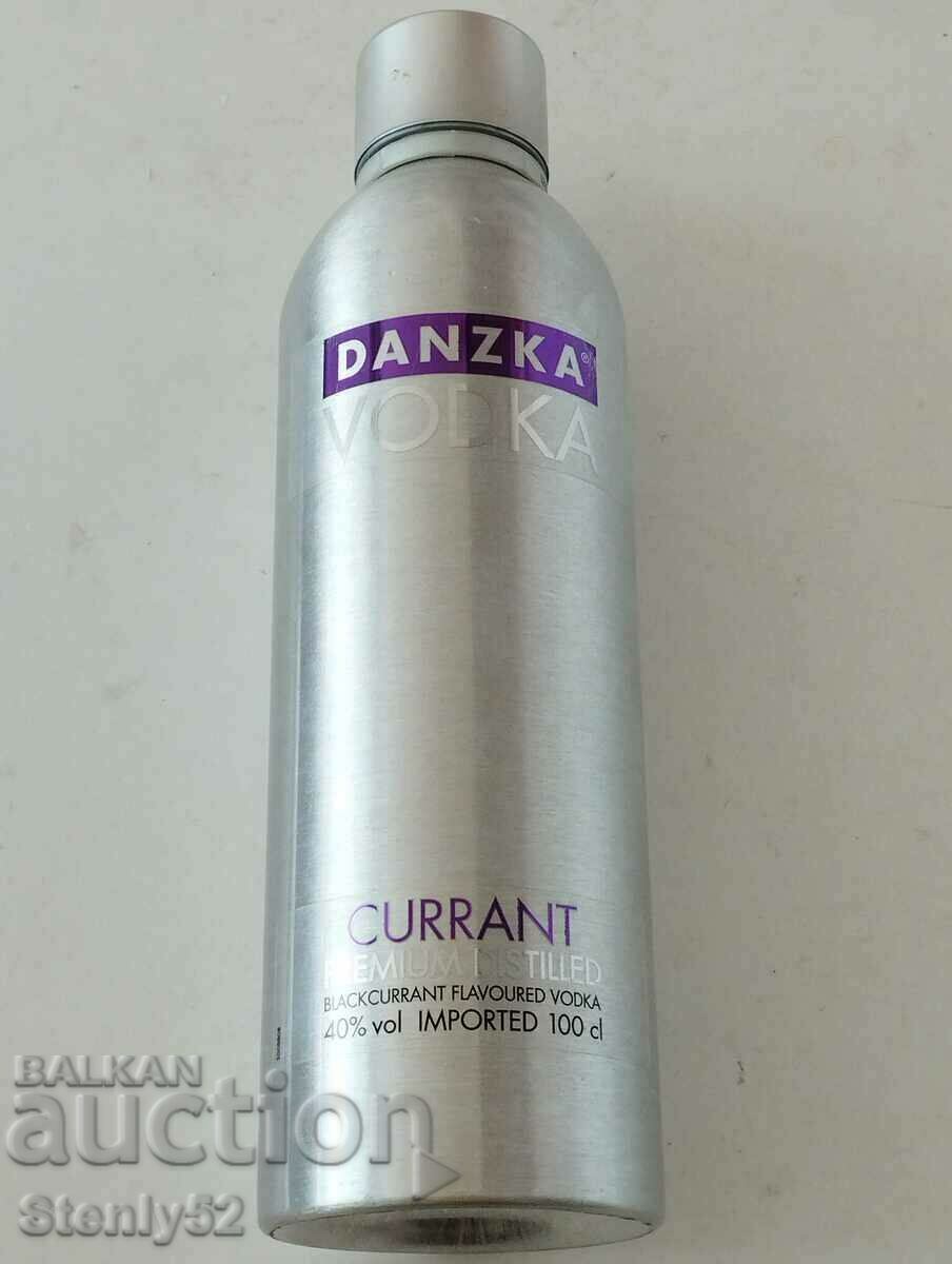 Aluminum bottle of Danzka vodka