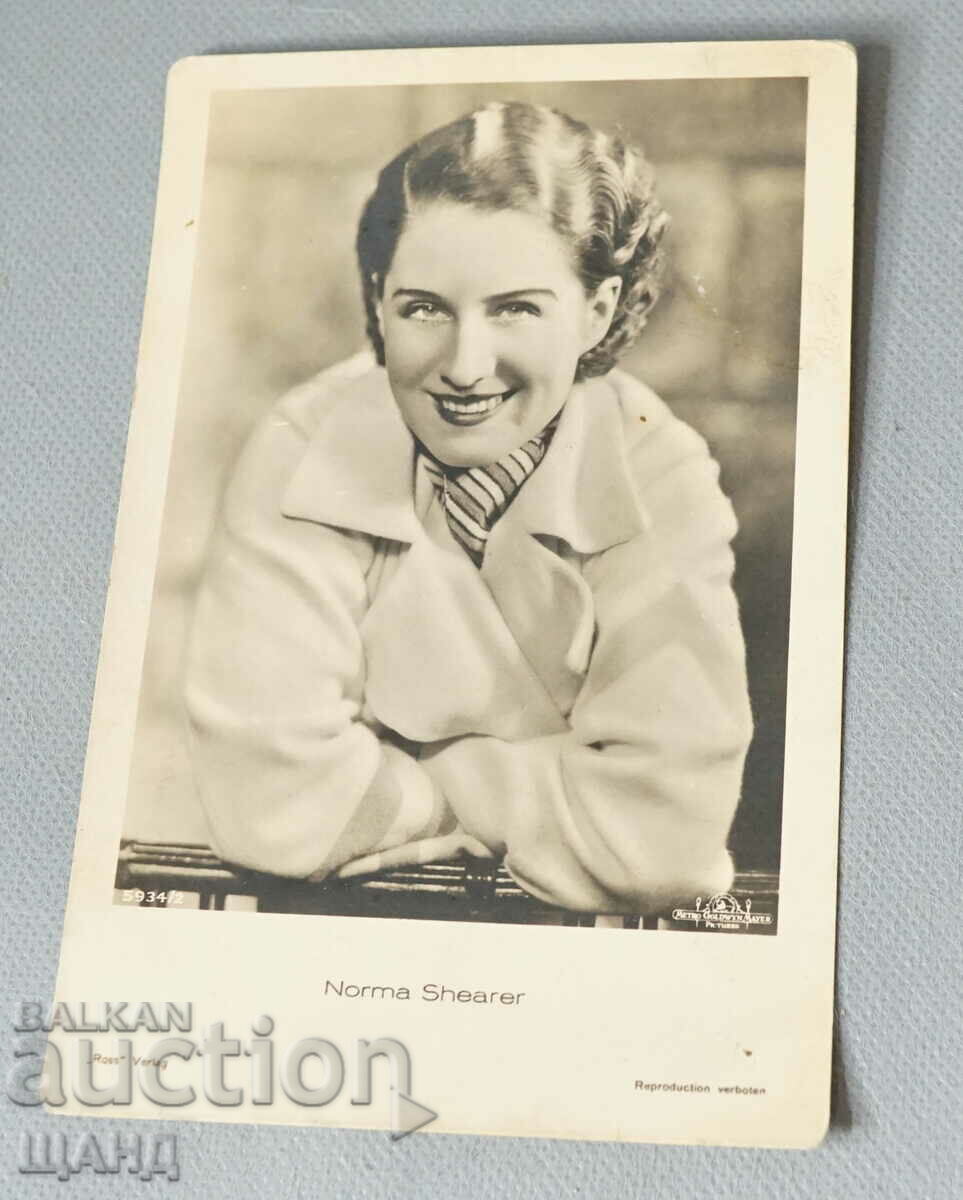 Παλιά φωτογραφία καρτ ποστάλ ηθοποιός NORMA SHEARER