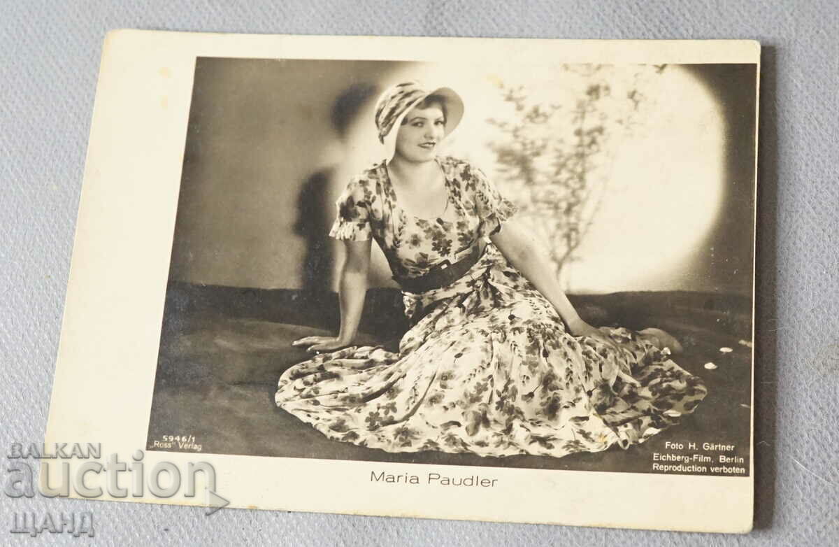 Παλιά φωτογραφία καρτ ποστάλ Ηθοποιός MARIA PAUDLER
