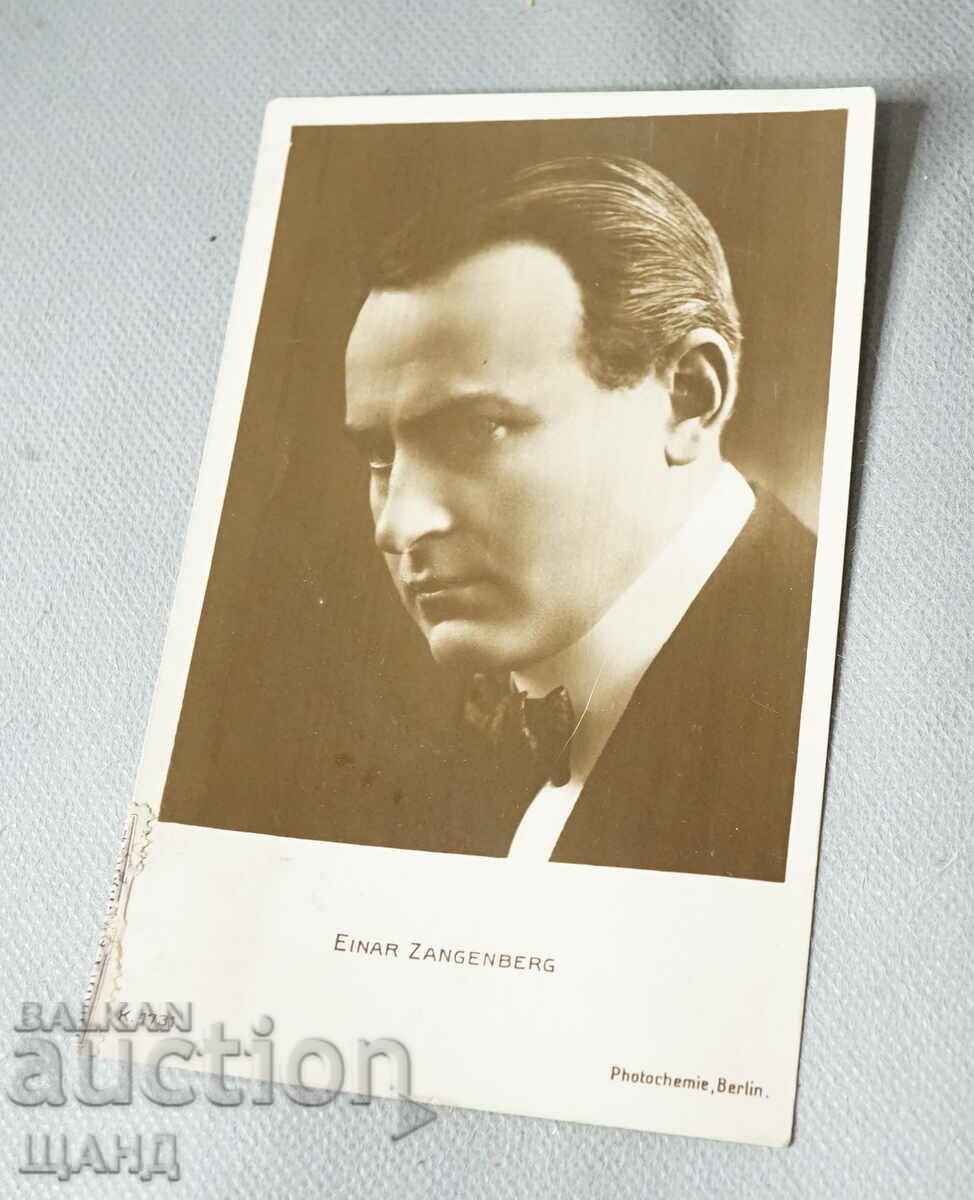 Стара Пощенска картичка Снимка Актьор EINAR ZANGENBERG
