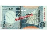 BZC! Cape Verde 200 Escudos 2005 specimen banknote