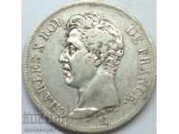 5 Franci 1826 Franta A - Paris Charles X 37mm 24.85g Argint