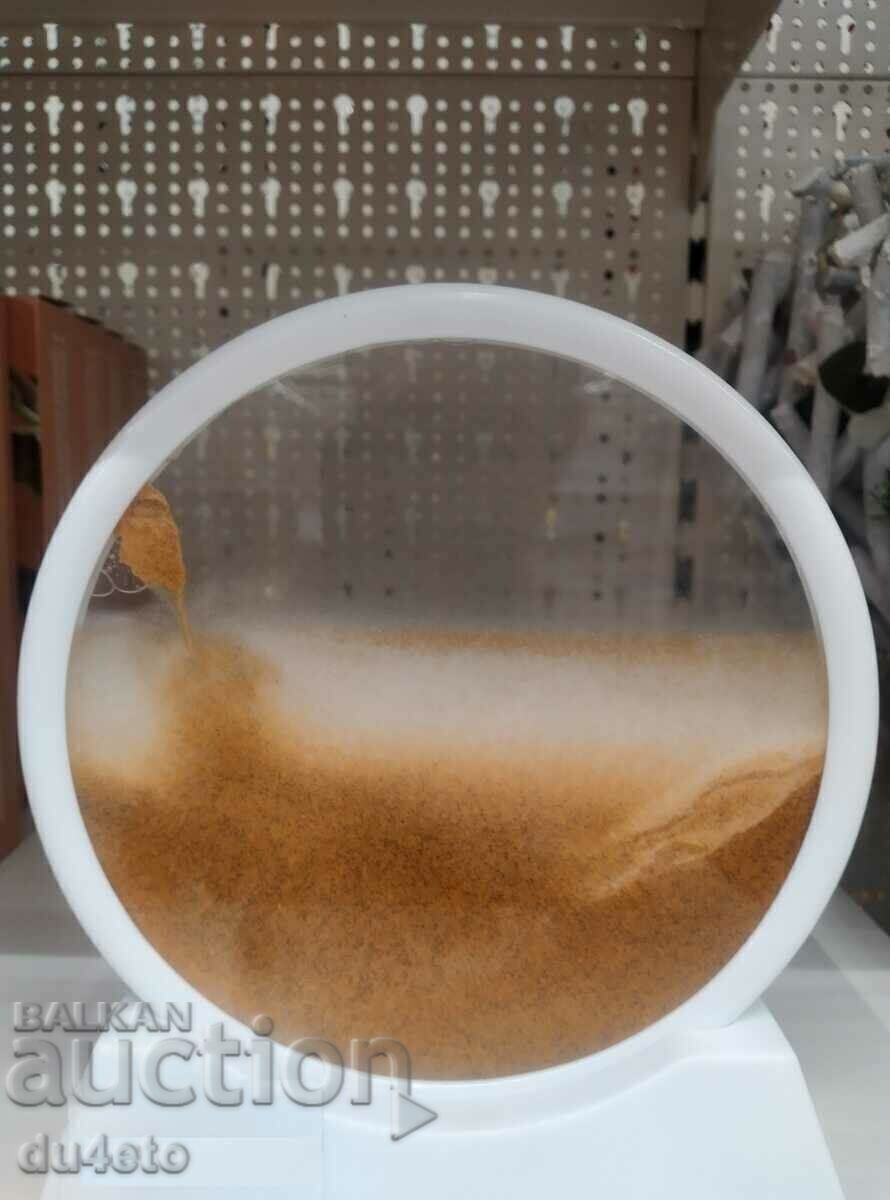 Δημοπρασία Διακοσμητική τρισδιάστατη κλεψύδρα με κόκκινη άμμο 17,5 εκ