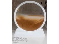 Decorative 3D hourglass with red sand 17.5 cm