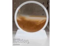 Decorative 3D hourglass with red sand 17.5 cm