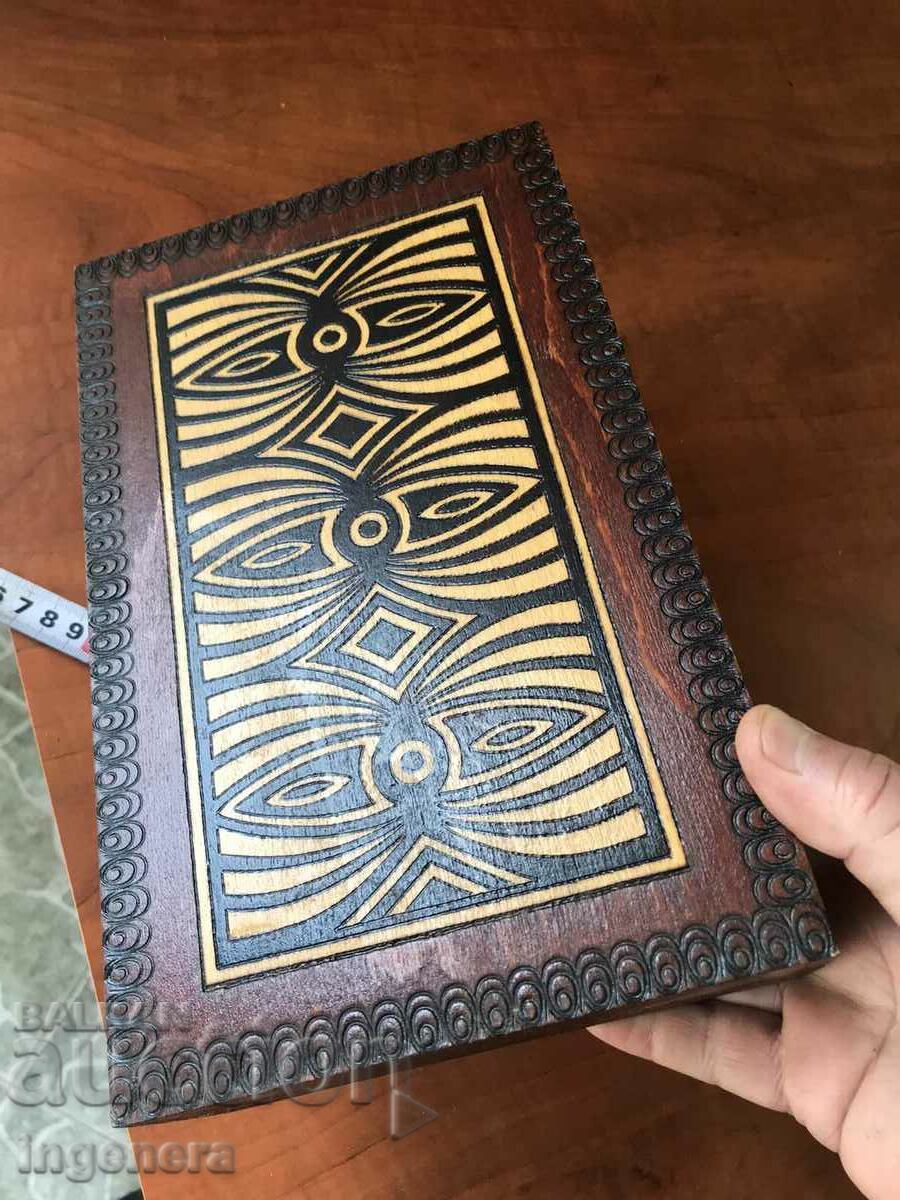 BOX WOOD PYROGRAPH DRAWING ANTIQUE FROM SOCA MOSTRA - 5 BOX WOOD PYROGRAPH DRAWING ANTIQUE FROM SOCA MOSTRA - 5