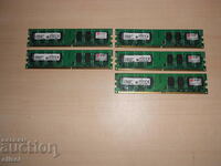 495. Ram DDR2 800 MHz, PC2-6400, 2Gb, Kingston. Kit 5 bucati. NOU