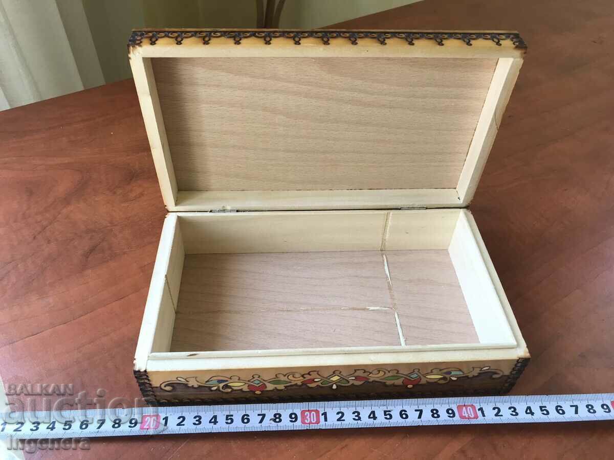 Auction BOX WOOD PYROGRAPH DRAWING ANTIQUE FROM SOCA MOSTRA Auction BOX WOOD PYROGRAPH DRAWING ANTIQUE FROM SOCA MOSTRA