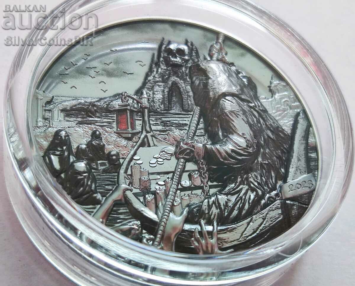 Auction Silver 3 oz Charon 2023 Black Proof Auction Silver 3 oz Charon 2023 Black Proof