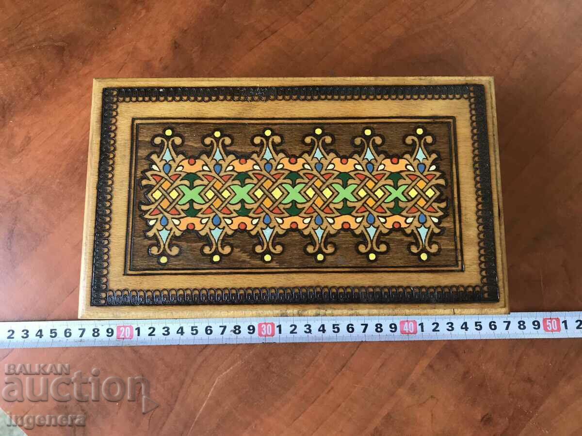 BOX WOOD PYROGRAPH DRAWING ANTIQUE FROM SOCA MOSTRA with price 76.00 BGN | € 38.86 BOX WOOD PYROGRAPH DRAWING ANTIQUE FROM SOCA MOSTRA with price 76.00 BGN | € 38.86