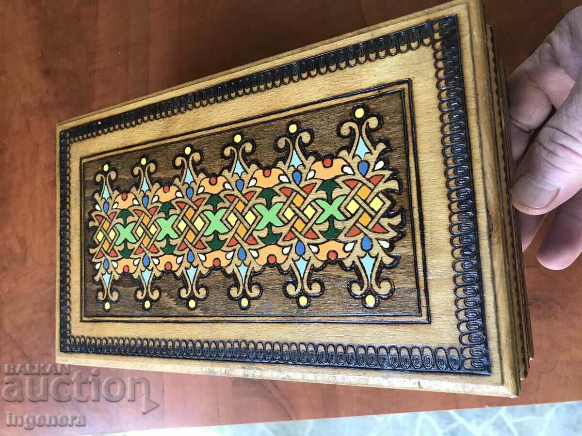 BOX WOOD PYROGRAPH DRAWING ANTIQUE FROM SOCA MOSTRA - 5 BOX WOOD PYROGRAPH DRAWING ANTIQUE FROM SOCA MOSTRA - 5