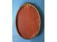 Old brass picture frame