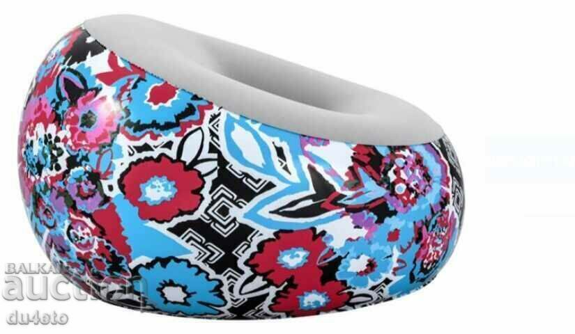 Δημοπρασία Πολυθρόνα Φουσκωτή Βελούδινη Πολύχρωμη Floral 112x112x66cm Δημοπρασία Πολυθρόνα Φουσκωτή Βελούδινη Πολύχρωμη Floral 112x112x66cm