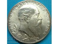 2 марки 1902 Германия Баден сребро