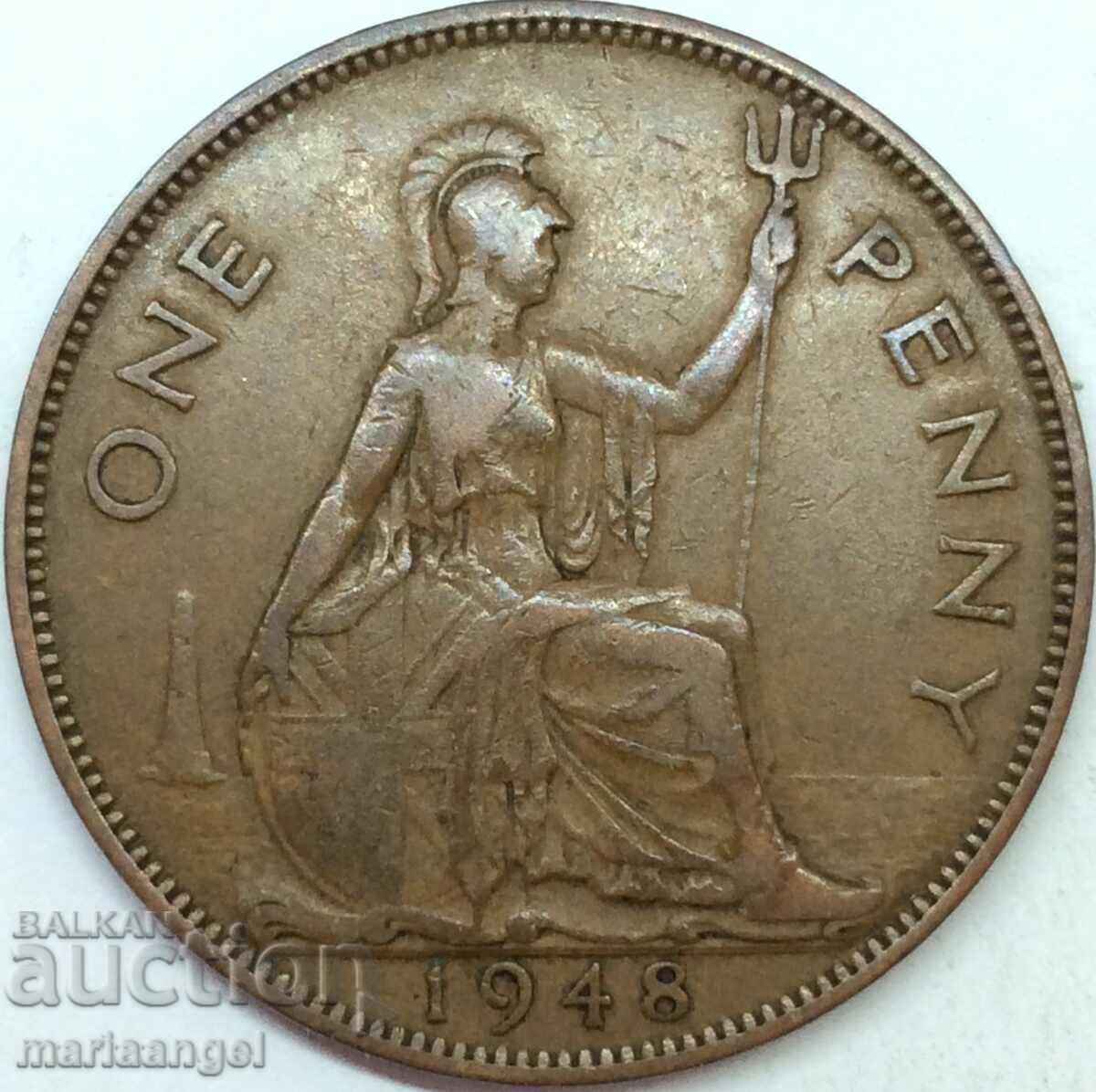 Great Britain 1 Penny 1948 George VI Bronze