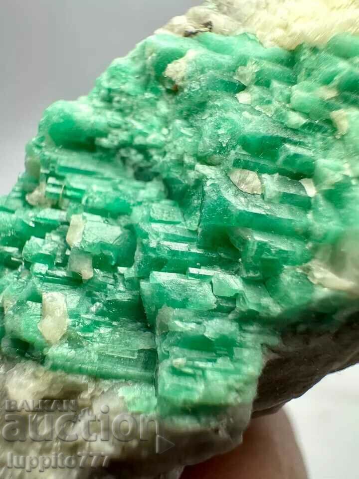 345 carat emerald emerald beryl on matrix unique - 5