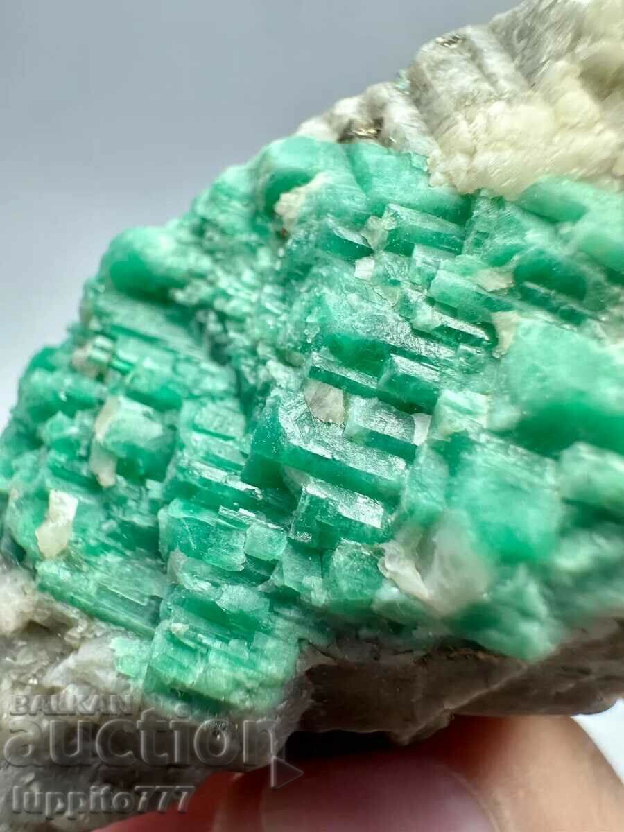 345 carat emerald emerald beryl on matrix unique
