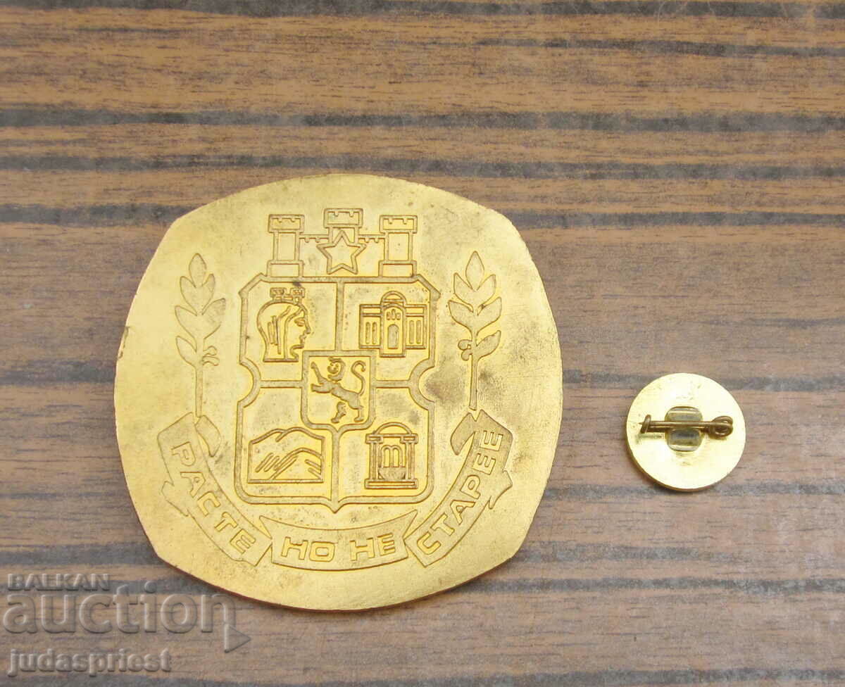 Delivery of FC Lokomotiv Sofia football medal plaque and badge